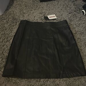 Fax leather skirt, never worn with tags